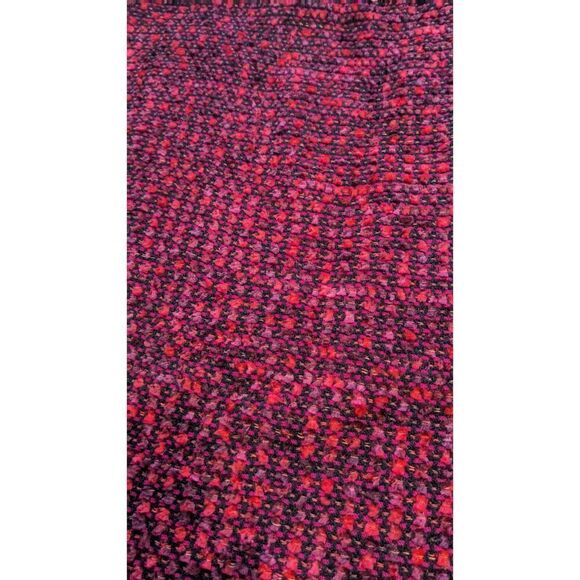 St John Collection Boucle Knit Skirt Marie Gray Sz 10 USA Made Red Purple Black - Picture 2 of 6